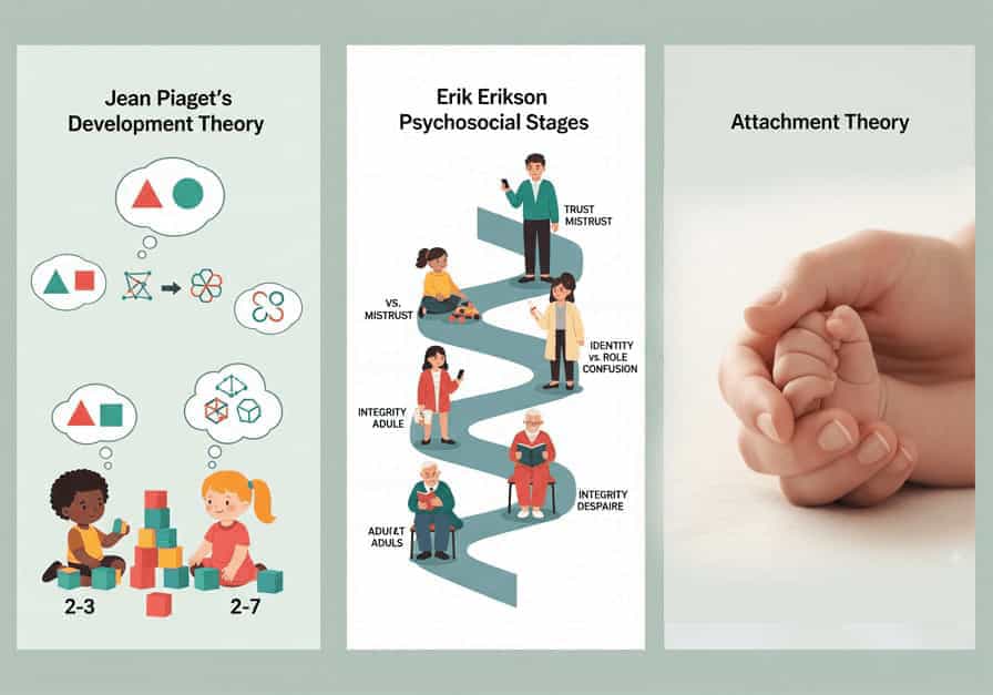 Erikson And Piaget Stages Of Development Chart 880x1247