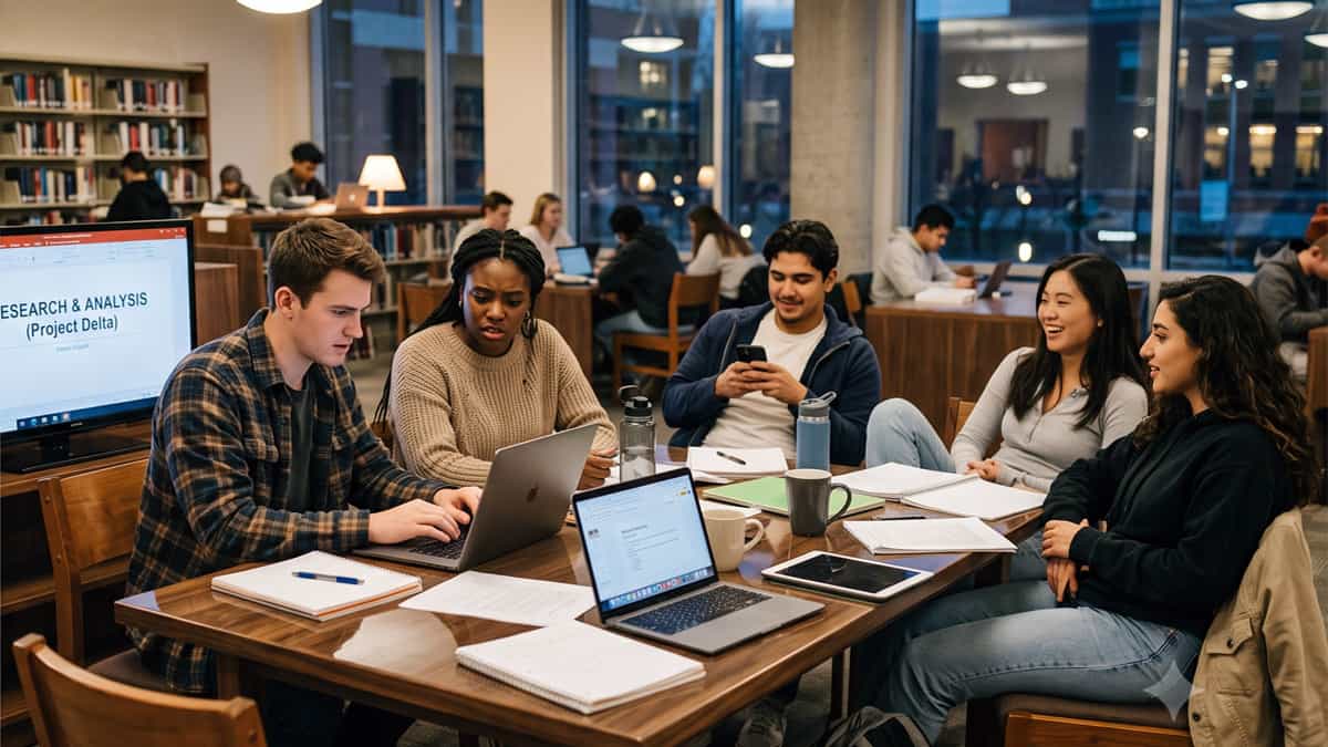 College students showing unequal effort during a group project